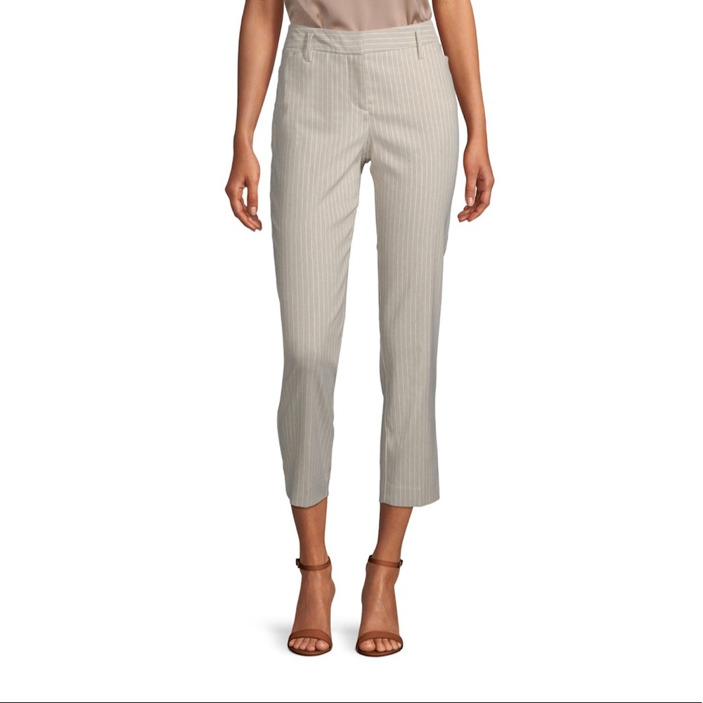Worthington Khaki White Stripe Dress Pant 4P